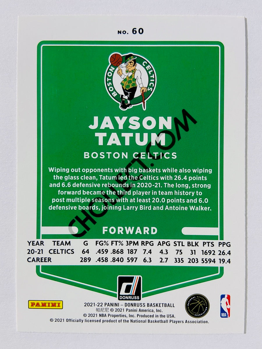 Jayson Tatum – Boston Celtics 2021-22 Panini Donruss Orange Laser Parallel #60