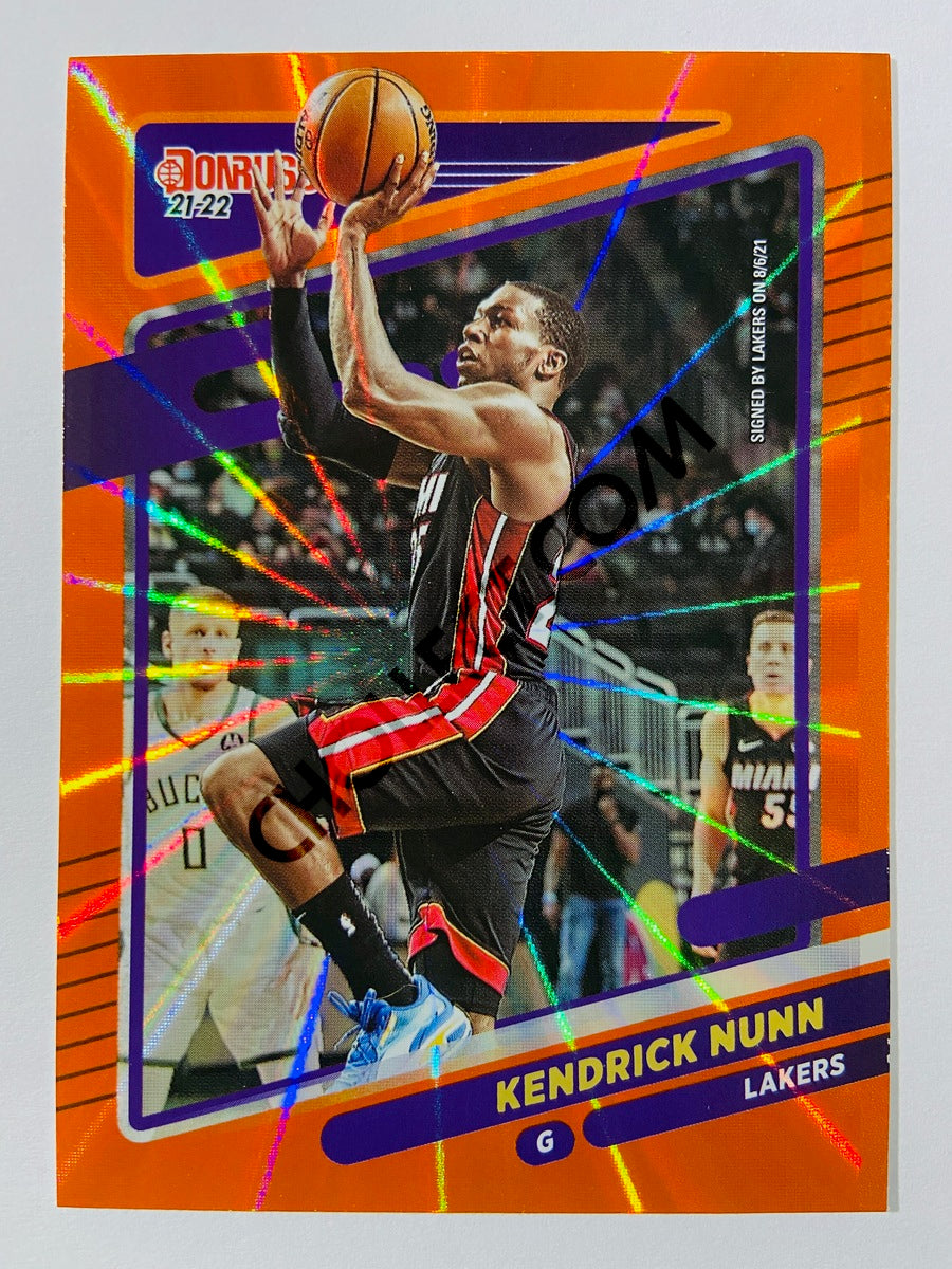 Kendrick Nunn – Los Angeles Lakers 2021-22 Panini Donruss Orange Laser Parallel #84