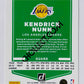 Kendrick Nunn – Los Angeles Lakers 2021-22 Panini Donruss Orange Laser Parallel #84