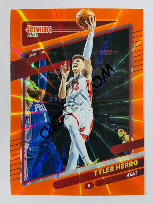 Tyler Herro – Miami Heat 2021-22 Panini Donruss Orange Laser Parallel #114