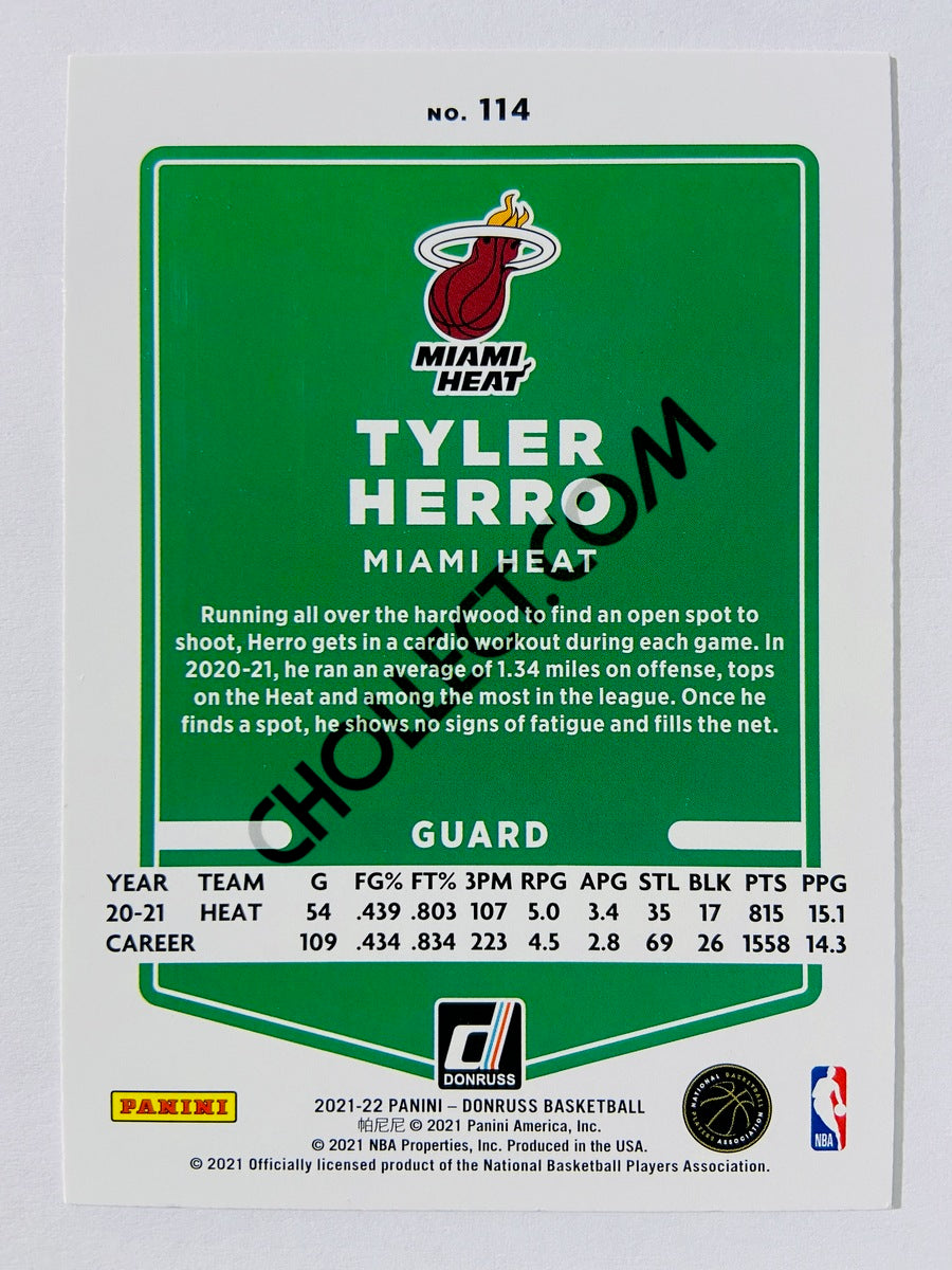 Tyler Herro – Miami Heat 2021-22 Panini Donruss Orange Laser Parallel #114