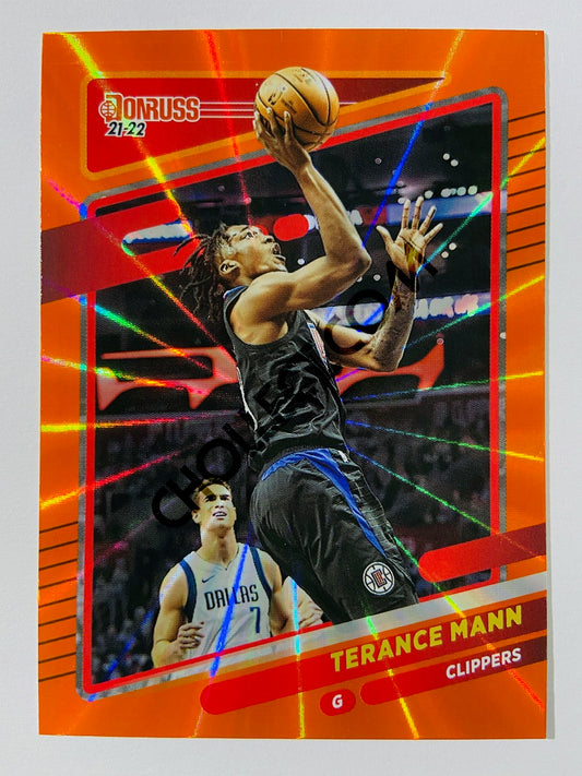 Terance Mann – Los Angeles Clippers 2021-22 Panini Donruss Orange Laser Parallel #156