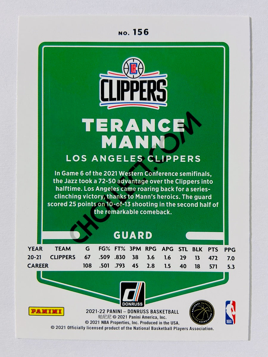 Terance Mann – Los Angeles Clippers 2021-22 Panini Donruss Orange Laser Parallel #156