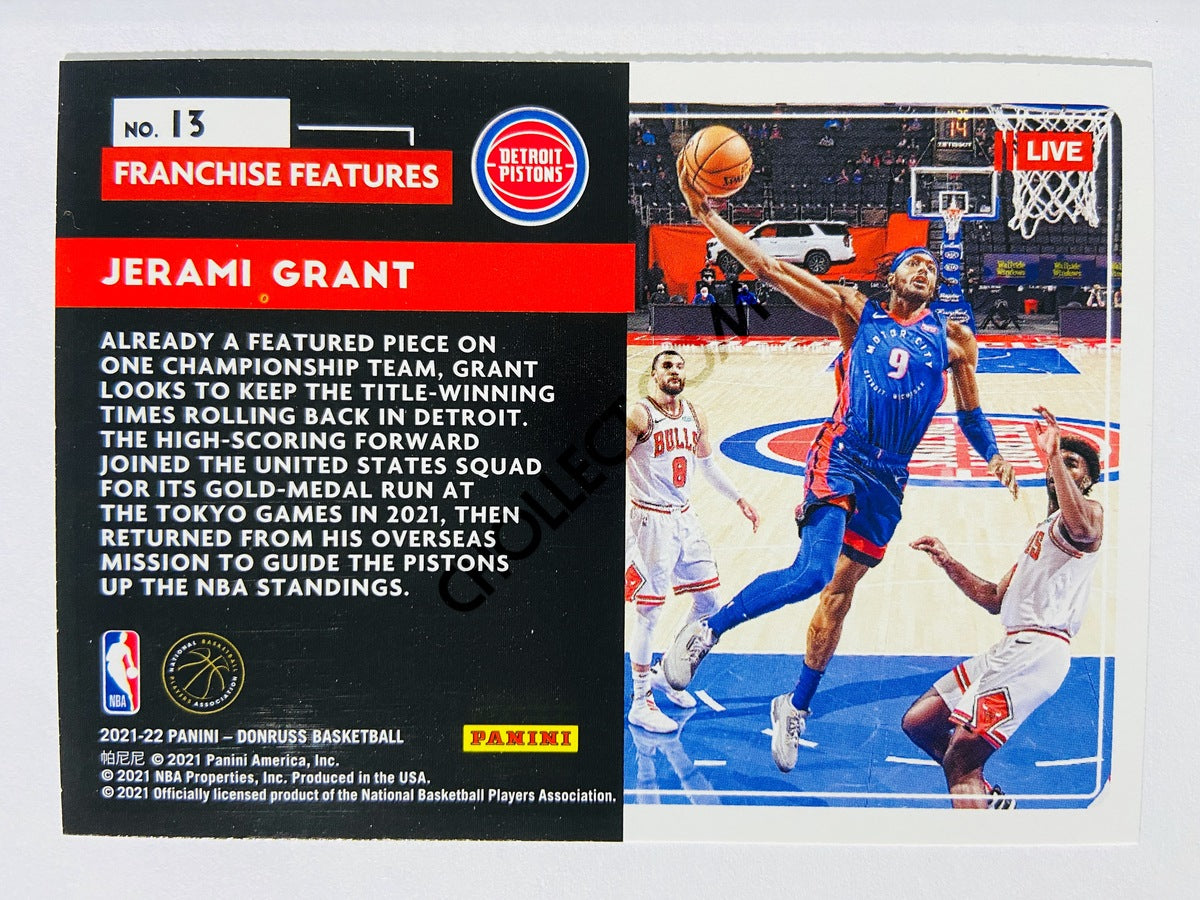 Jerami Grant – Detroit Pistons 2021-22 Panini Donruss Franchise Features #13