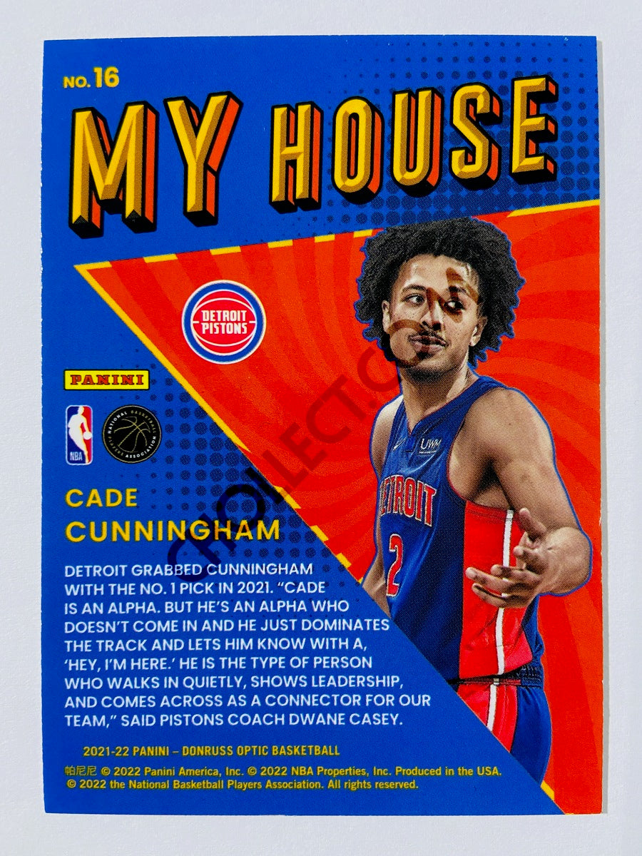 Cade Cunningham - Detroit Pistons 2021-22 Panini Donruss Optic My House RC Rookie #16