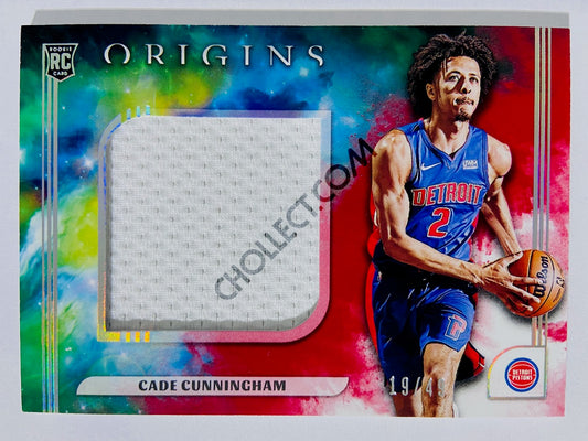 Cade Cunningham - Detroit Pistons 2021-22 Panini Origins Red Parallel #JJ-CUN Jumbo Jerseys 19/49