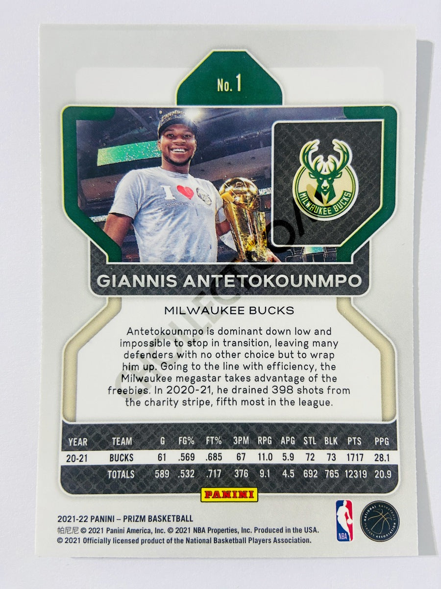 Giannis Antetokounmpo – Milwaukee Bucks 2021-22 Panini Prizm #1