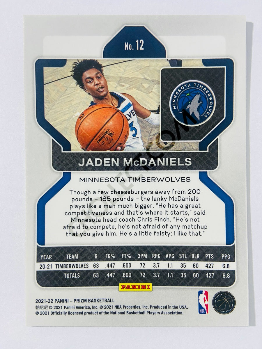 Jaden McDaniels – Minnesota Timberwolves 2021-22 Panini Prizm #12