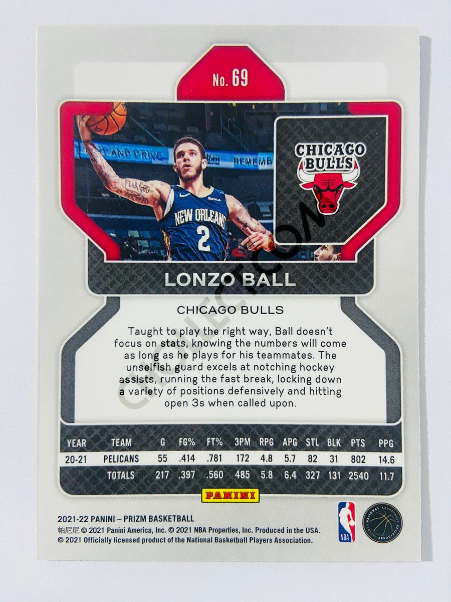 Lonzo Ball – Chicago Bulls 2021-22 Panini Prizm #69