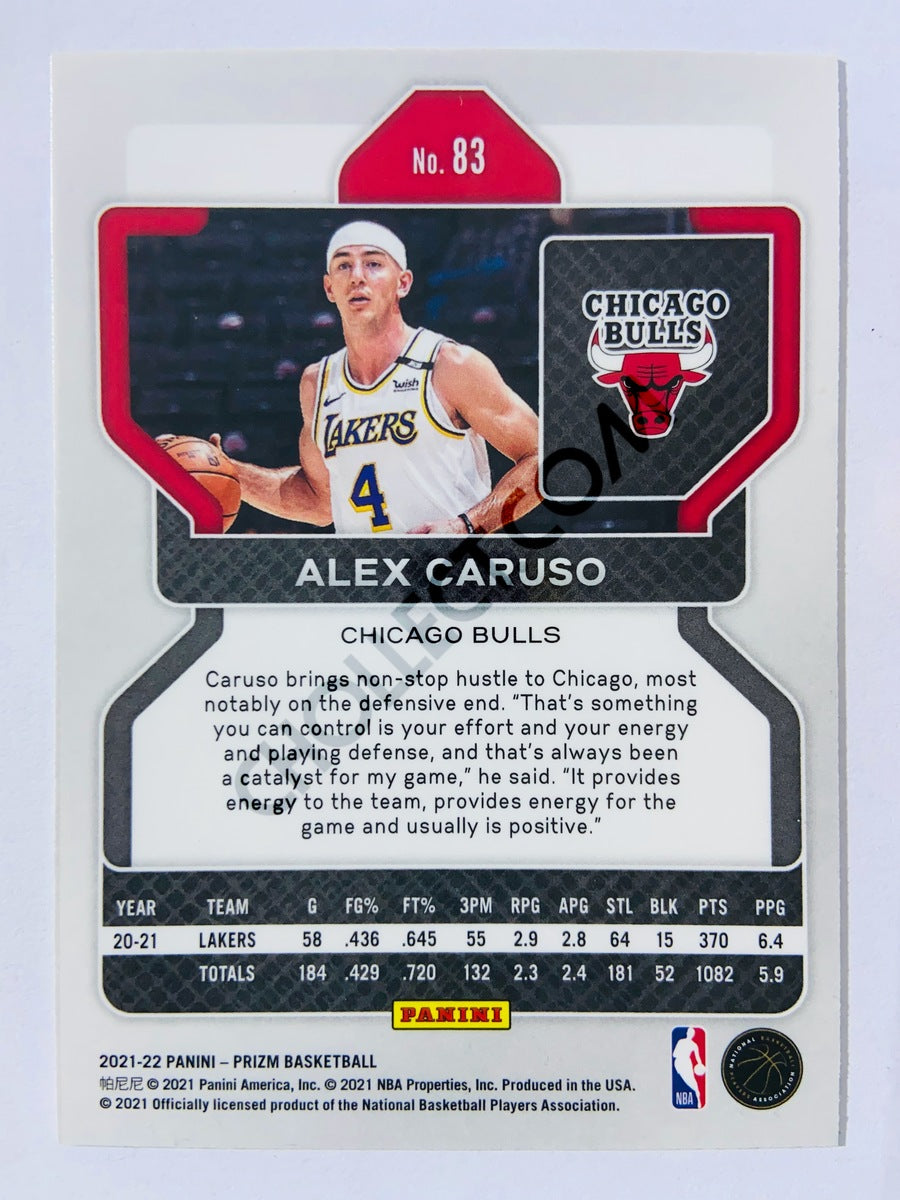 Alex Caruso Chicago Bulls 2021 22 Panini Prizm 83