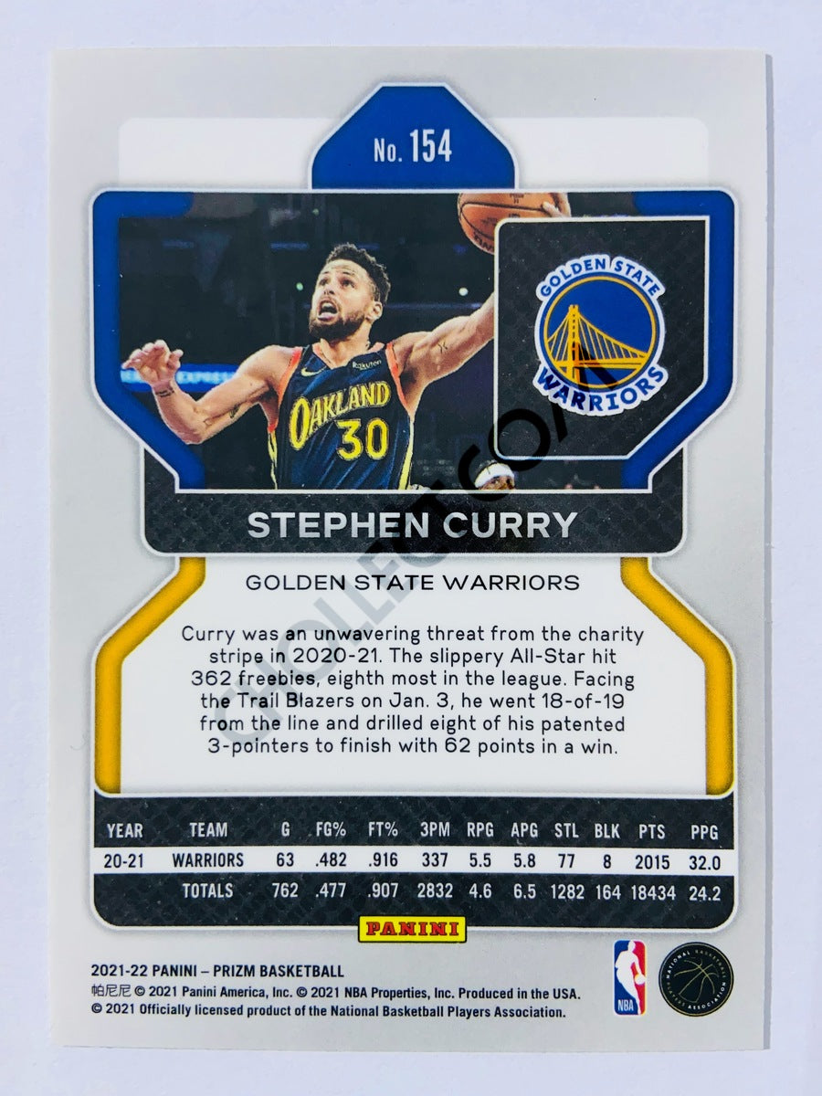 Stephen Curry - Golden State Warriors 2021-22 Panini Prizm #154