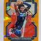 Anthony Edwards – Minnesota Timberwolves 2021-22 Panini Prizm Orange Cracked Ice Prizm Parallel #37