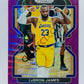 LeBron James – Los Angeles Lakers 2021-22 Panini Prizm Purple Wave Prizm Parallel #91