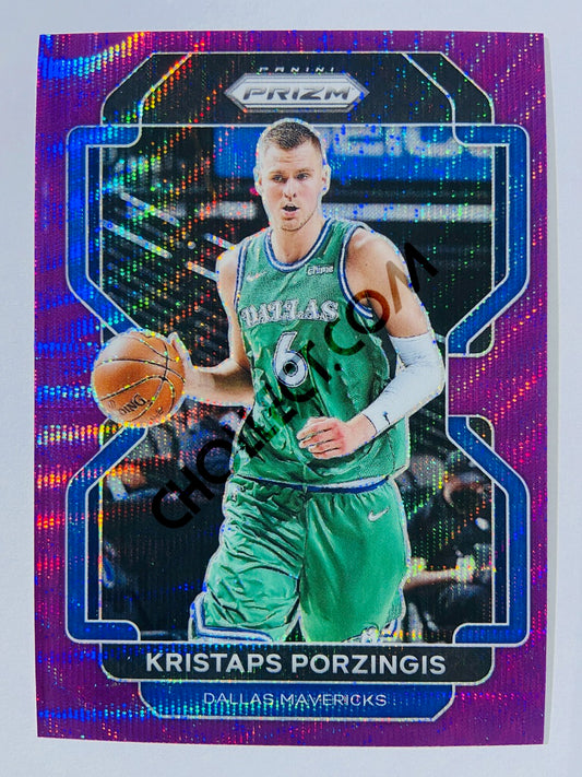Kristaps Porzingis - Dallas Mavericks 2021-22 Panini Prizm Purple Wave Parallel #74