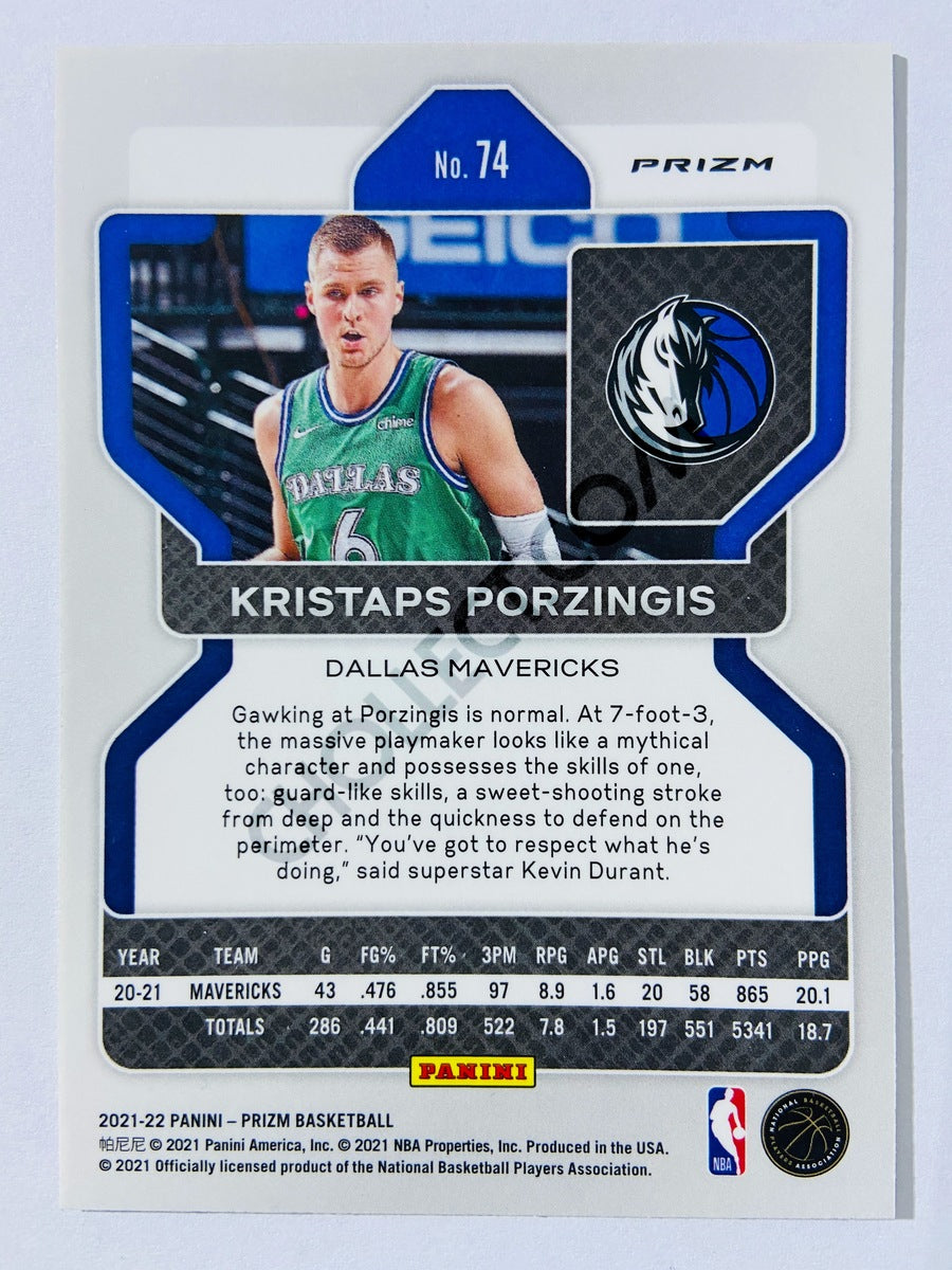 Kristaps Porzingis - Dallas Mavericks 2021-22 Panini Prizm Purple Wave Parallel #74