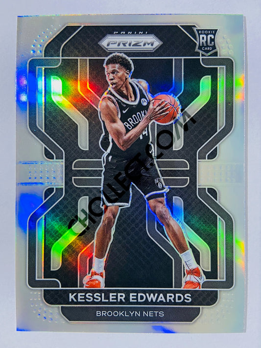 Kessler Edwards - Brooklyn Nets 2021-22 Panini Prizm Silver Parallel RC Rookie #284