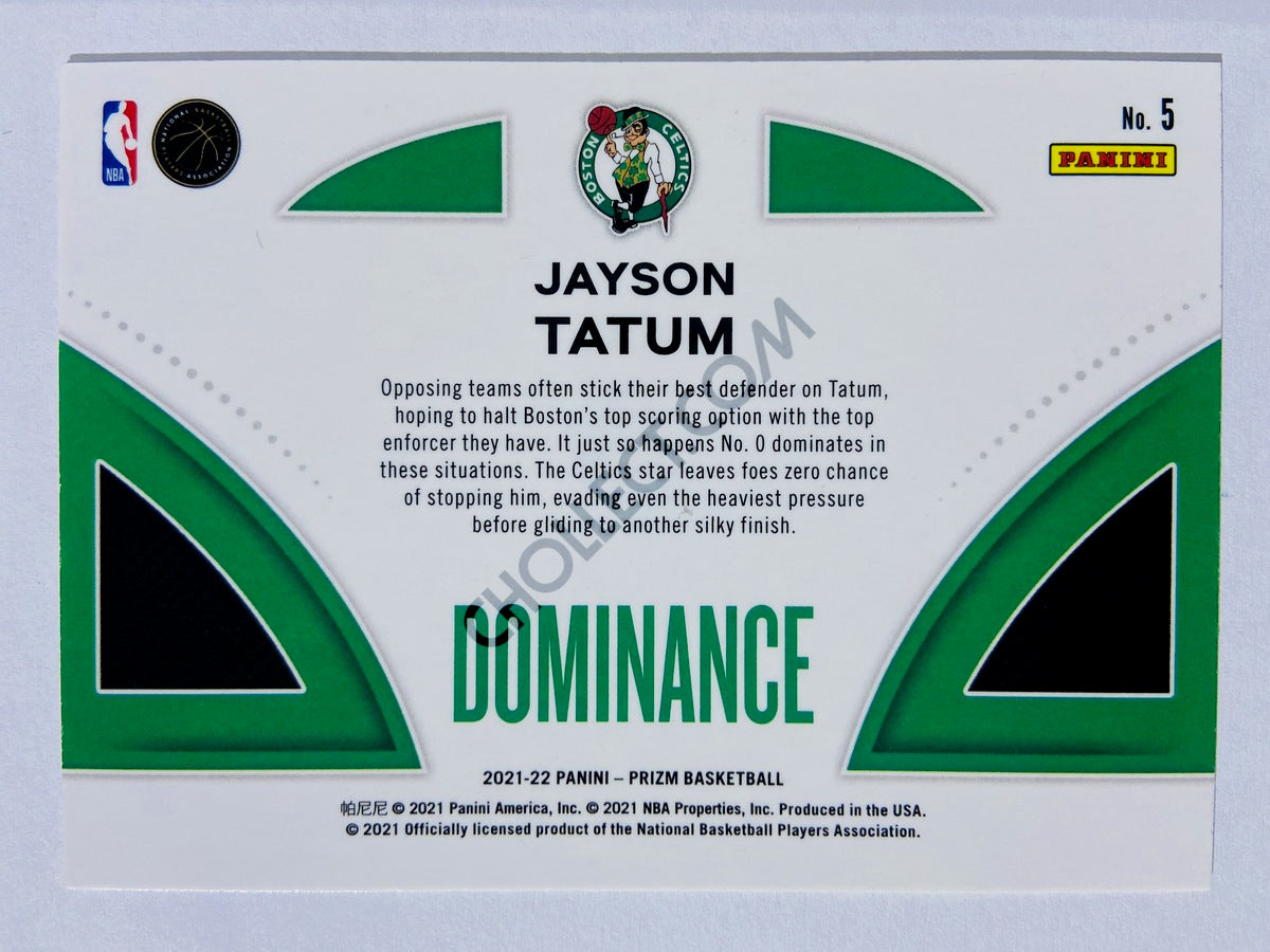 Jayson Tatum - Boston Celtics 2021-22 Panini Prizm Dominance Insert #5