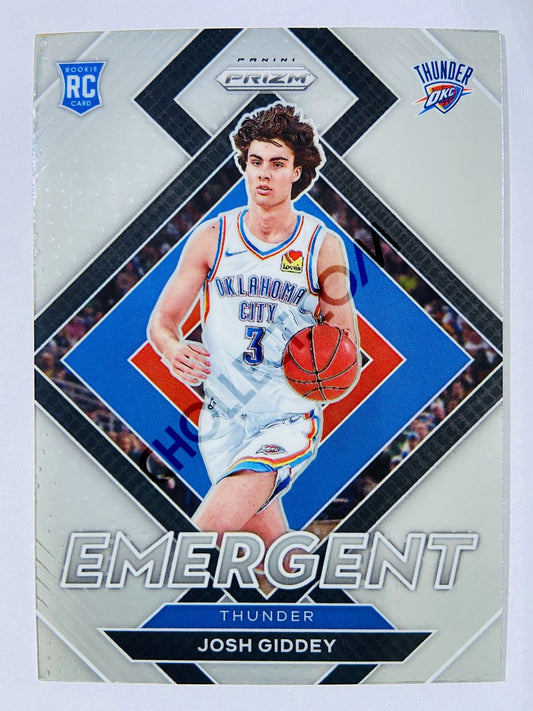 Josh Giddey - Oklahoma City Thunder 2021-22 Panini Prizm Emergent Insert RC Rookie #16