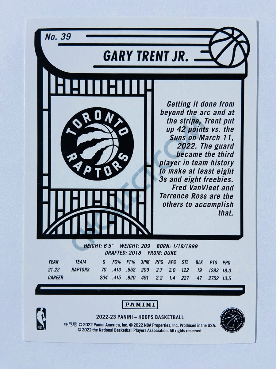 Gary Trent Jr. - Toronto Raptors 2022-23 Panini Hoops #39