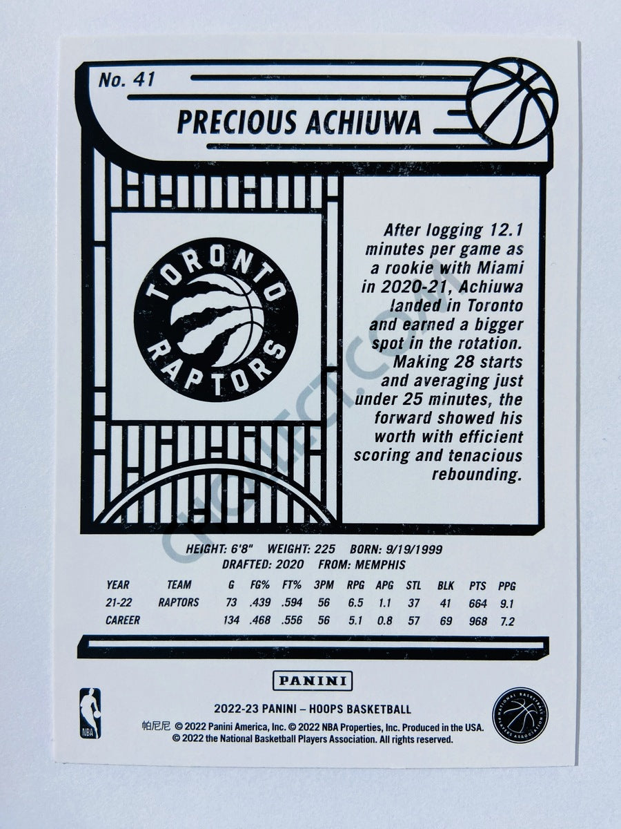 Precious Achiuwa - Toronto Raptors 2022-23 Panini Hoops #41