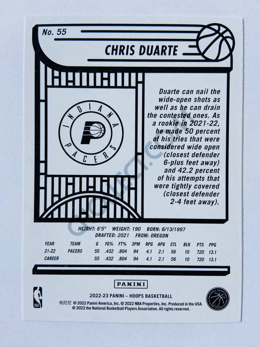 Chris Duarte - Indiana Pacers 2022-23 Panini Hoops #55