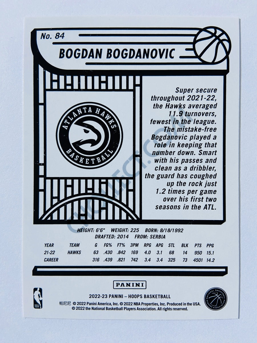 Bogdan Bogdanovic - Atlanta Hawks 2022-23 Panini Hoops #84
