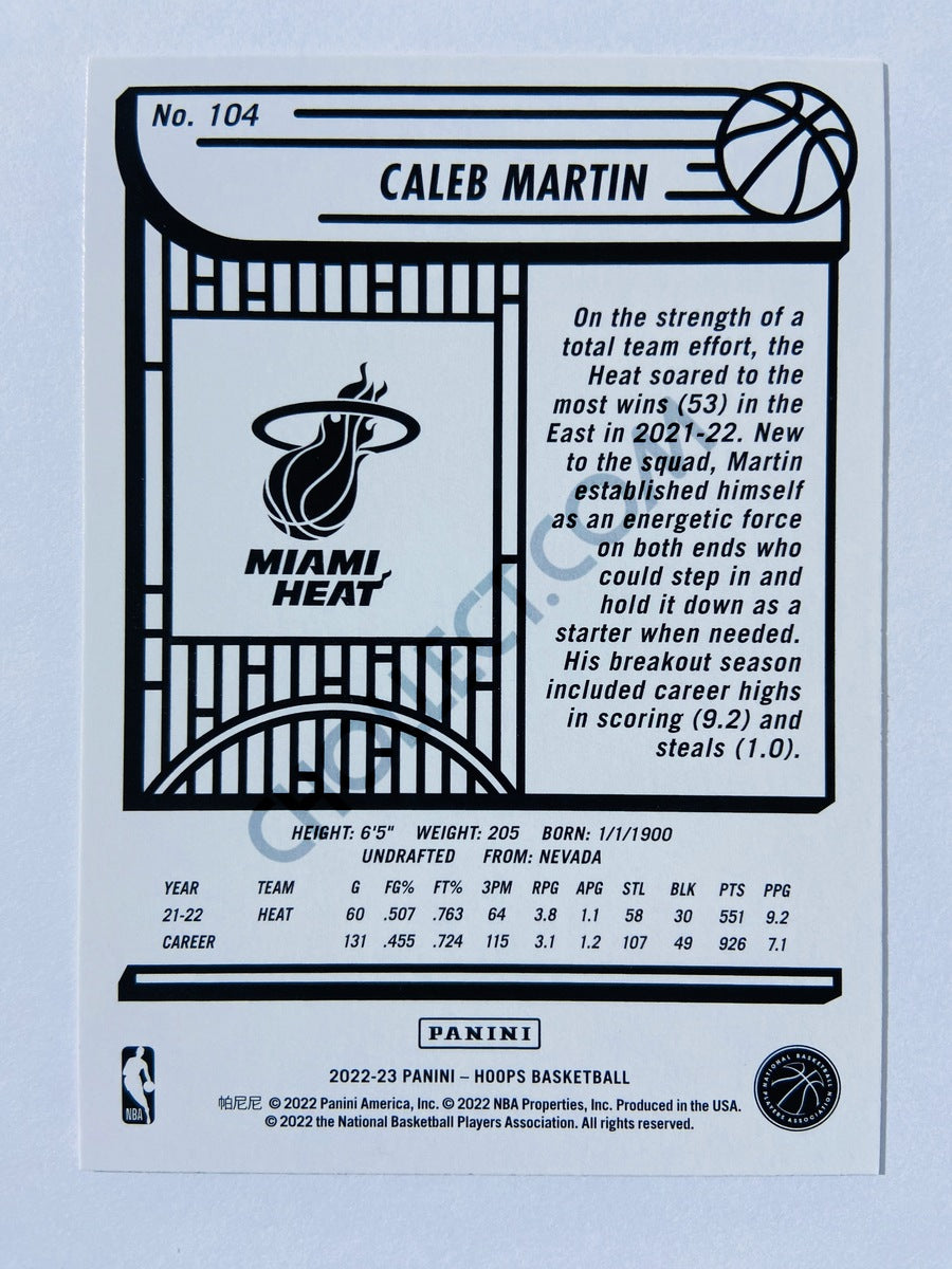 Caleb Martin - Miami Heat 2022-23 Panini Hoops #104