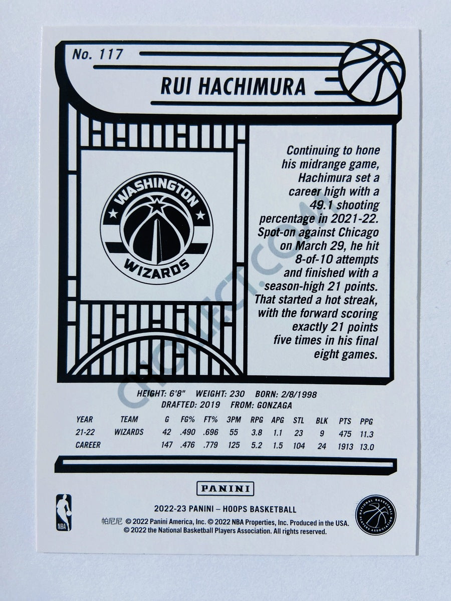 Rui Hachimura - Washington Wizards 2022-23 Panini Hoops #117