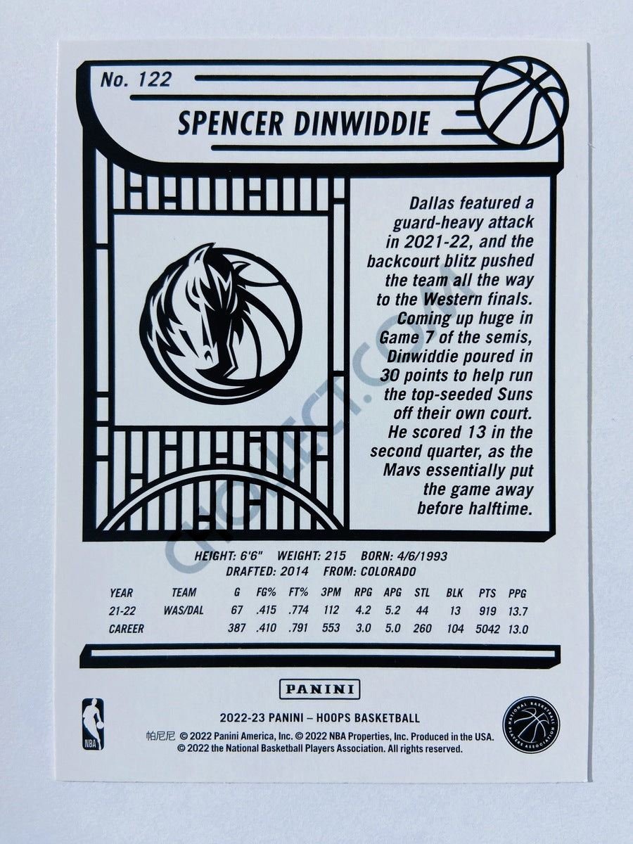 Spencer Dinwiddie - Dallas Mavericks 2022-23 Panini Hoops #122