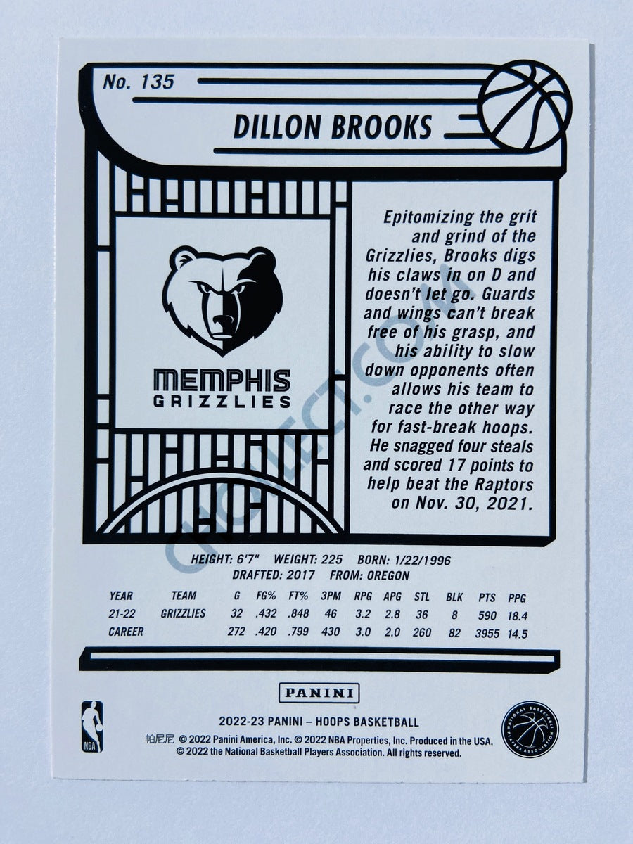 Dillon Brooks - Memphis Grizzlies 2022-23 Panini Hoops #135