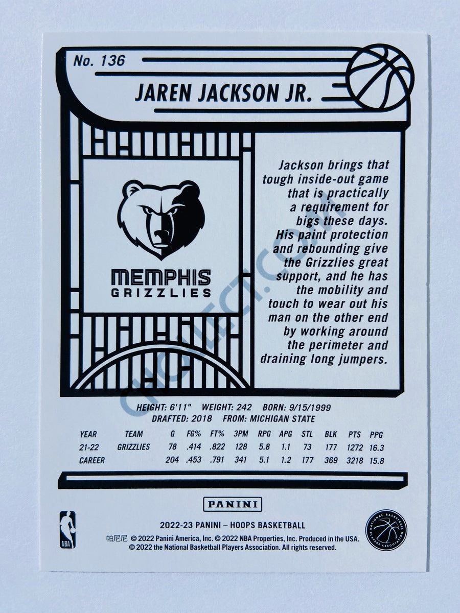 Jaren Jackson Jr. - Memphis Grizzlies 2022-23 Panini Hoops #136