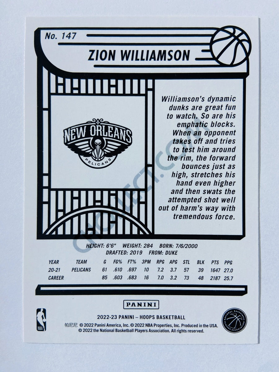 Zion Williamson - New Orleans Pelicans 2022-23 Panini Hoops #147