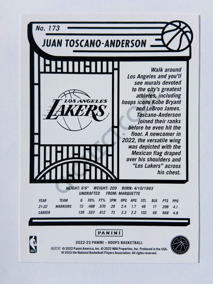 Juan Toscano-Anderson - Los Angeles Lakers 2022-23 Panini Hoops #173