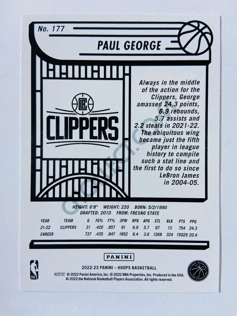 Paul George - Los Angeles Clippers 2022-23 Panini Hoops #177