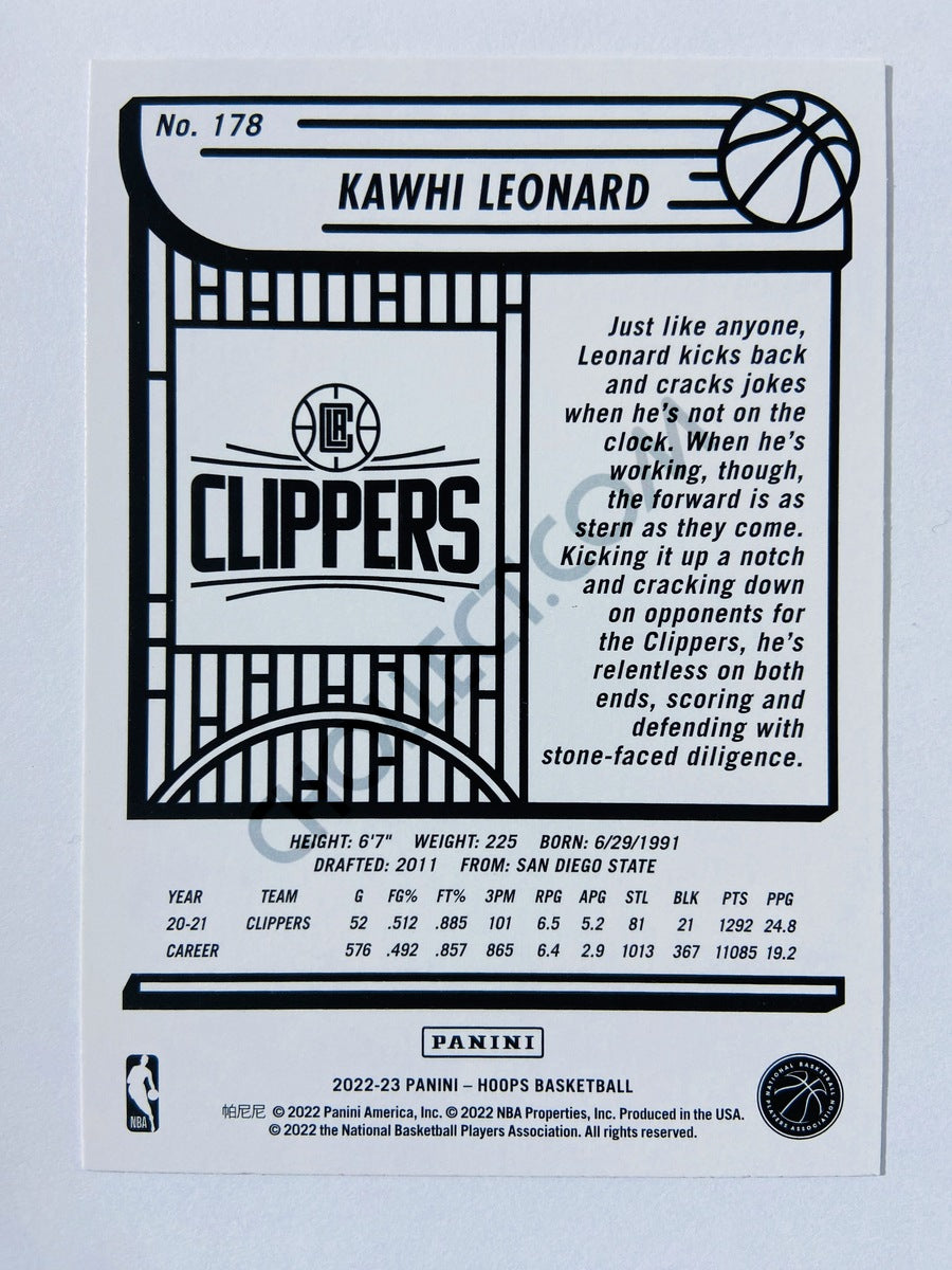 2022-23 NBA Hoops #178 Kawhi Leonard Los Angeles Clippers,  in 2023