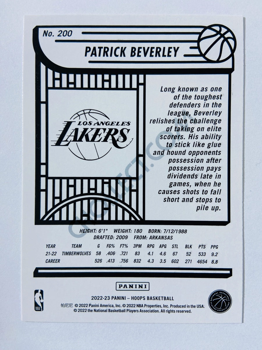 Patrick Beverley - Los Angeles Lakers 2022-23 Panini Hoops #200