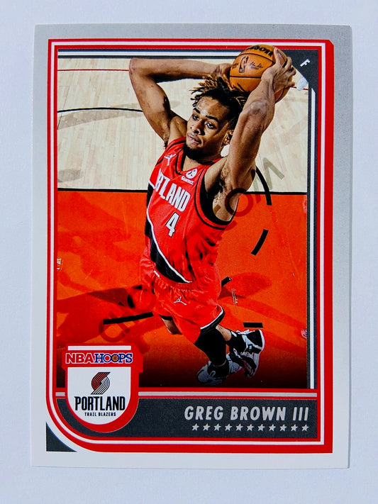 Greg Brown III - Portland Trail Blazers 2022-23 Panini Hoops #214