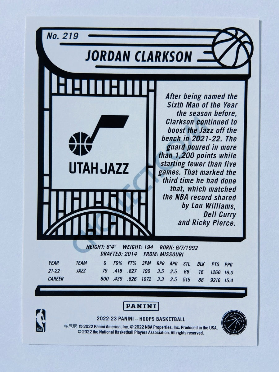 Jordan Clarkson - Utah Jazz 2022-23 Panini Hoops #219