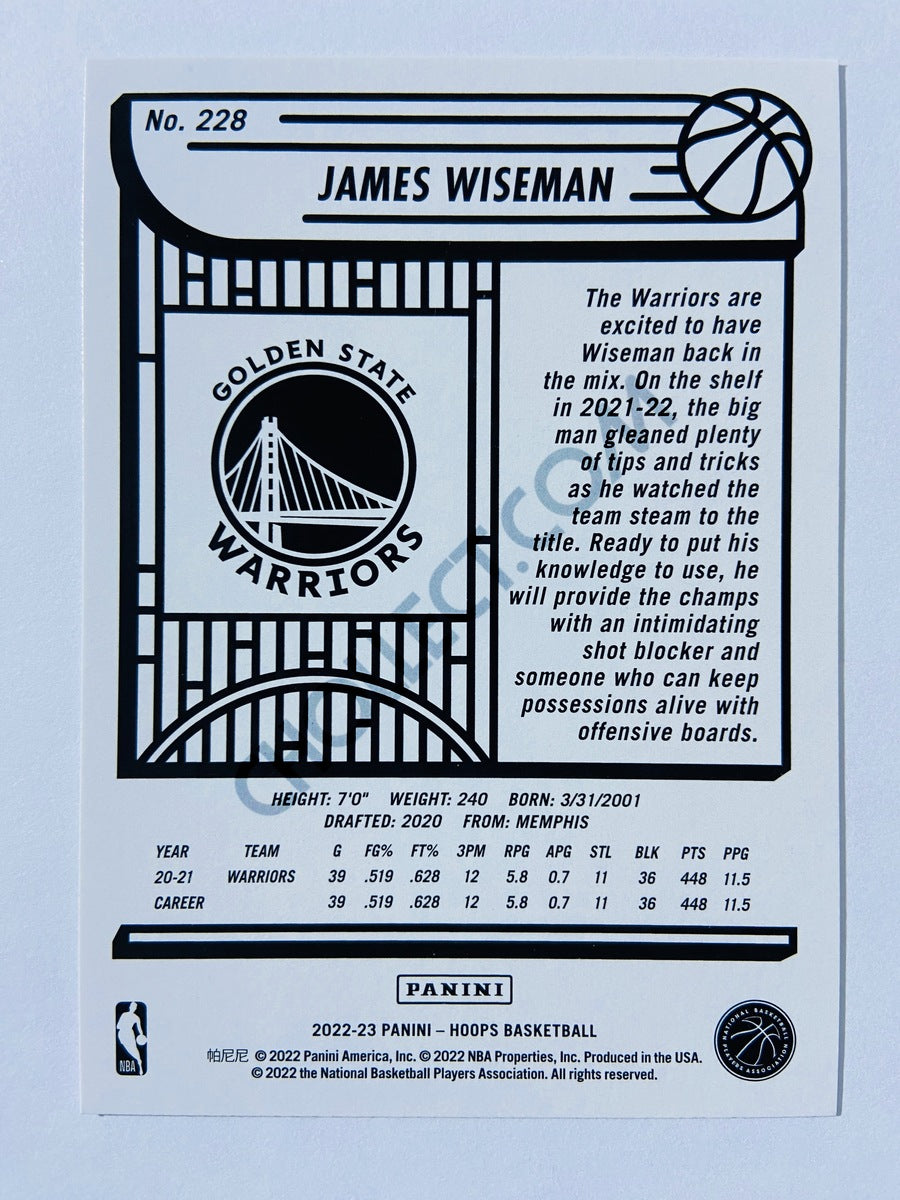 James Wiseman - Golden State Warriors 2022-23 Panini Hoops #228