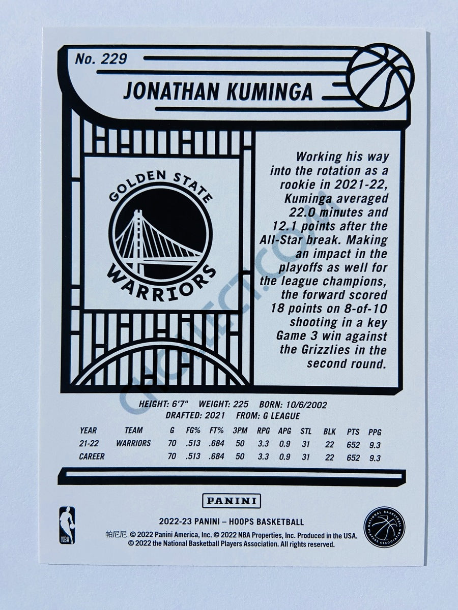 Jonathan Kuminga - Golden State Warriors 2022-23 Panini Hoops #229