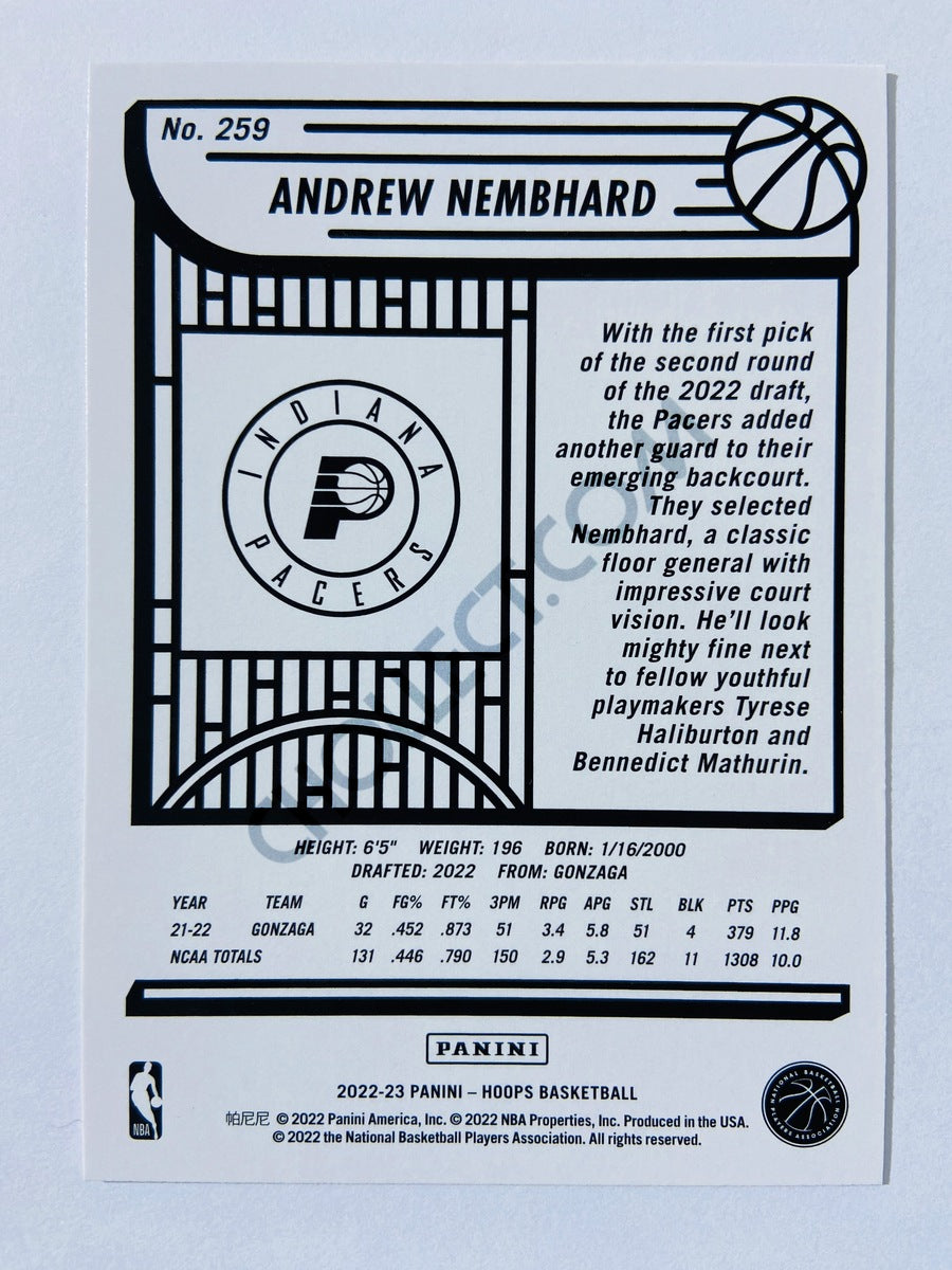 Andrew Nembhard - Indiana Pacers 2022-23 Panini Hoops RC Rookie #259