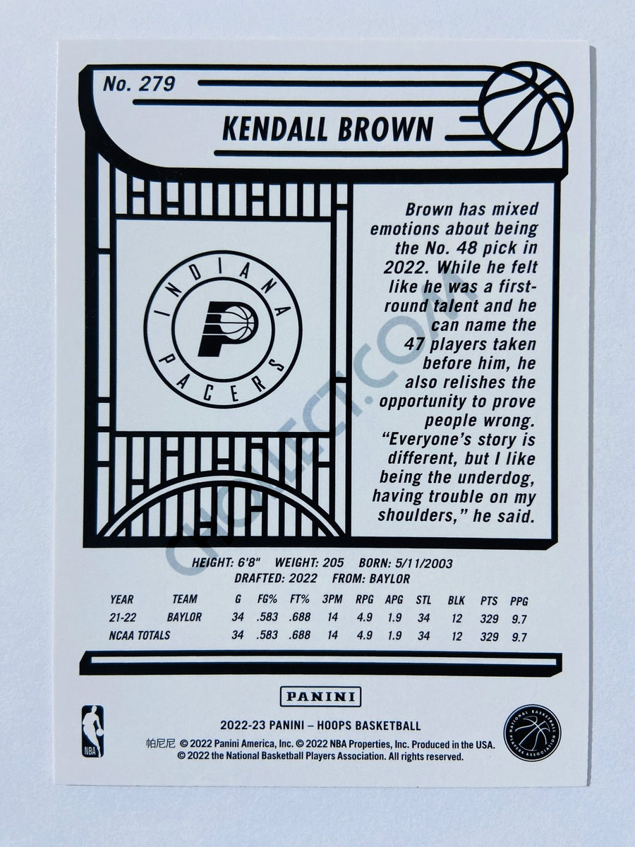 Kendall Brown - Indiana Pacers 2022-23 Panini Hoops RC Rookie #279