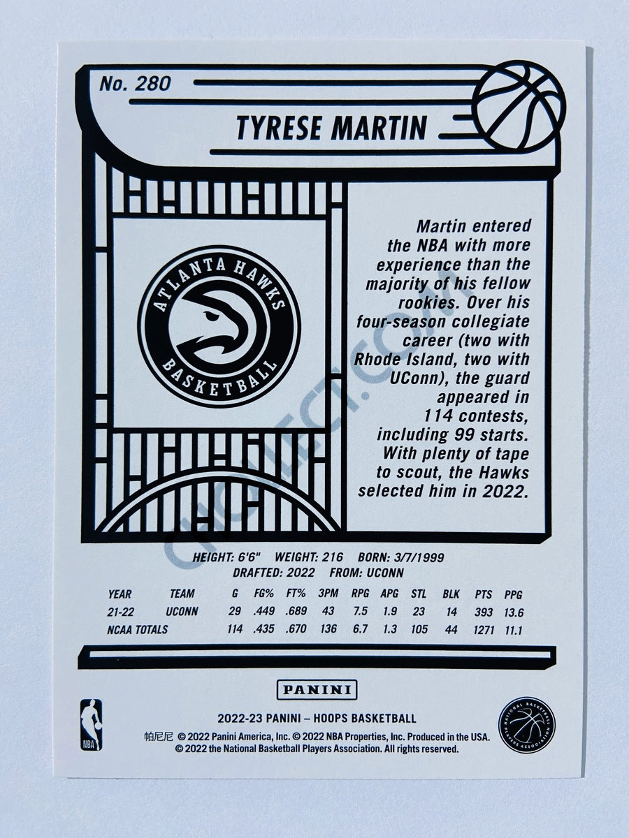 Tyrese Martin - Atlanta Hawks 2022-23 Panini Hoops RC Rookie #280