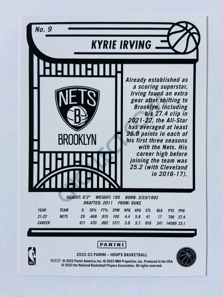 Kyrie Irving - Brooklyn Nets 2022-23 Panini Hoops Blue Parallel #9