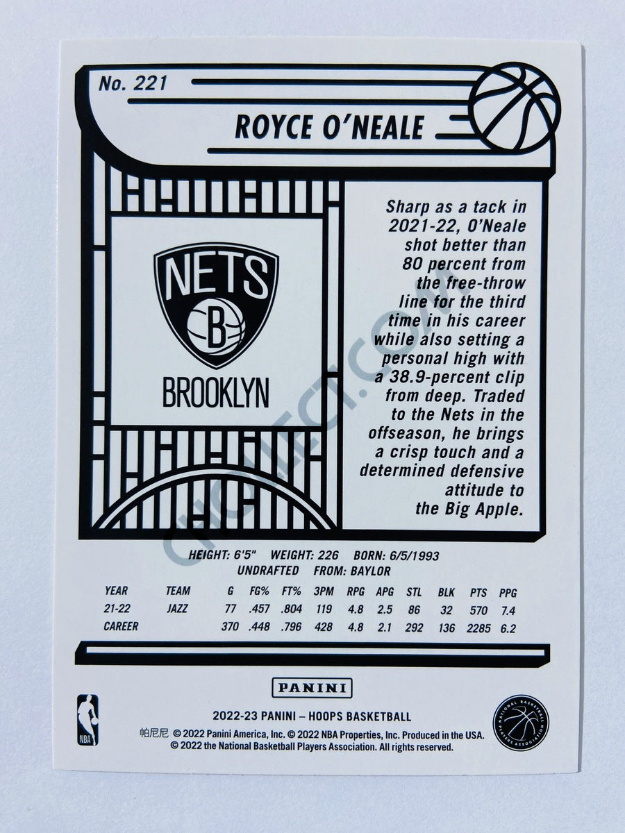 Royce O'Neale - Brooklyn Nets 2022-23 Panini Hoops Purple Parallel #221