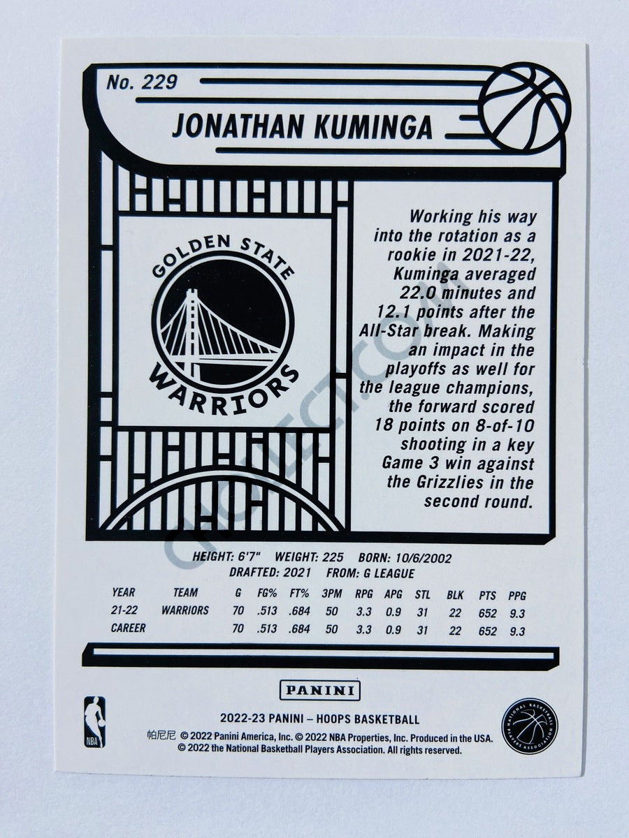 Jonathan Kuminga - Golden State Warriors 2022-23 Panini Hoops Purple Parallel #229