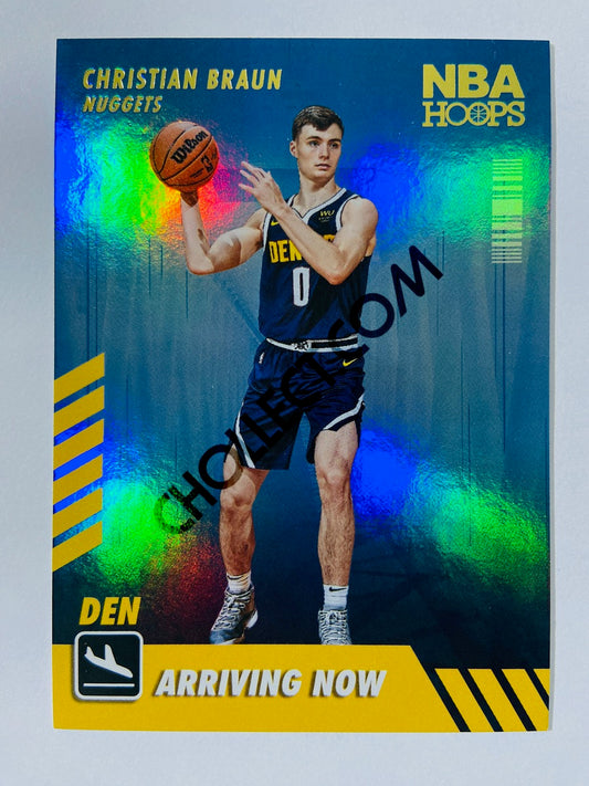 Christian Braun - Denver Nuggets 2022-23 Panini Hoops Arriving Now Insert Holo Parallel #21