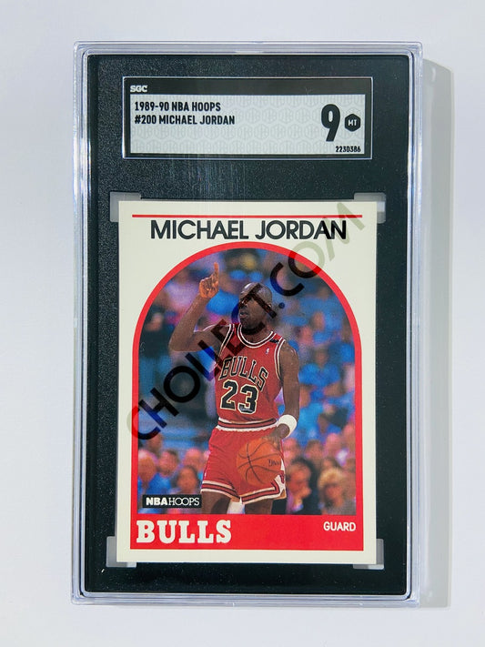 Michael Jordan - Chicago Bulls 1989-90 NBA Hoops #200 [SGC MT 9] SN: 2230386