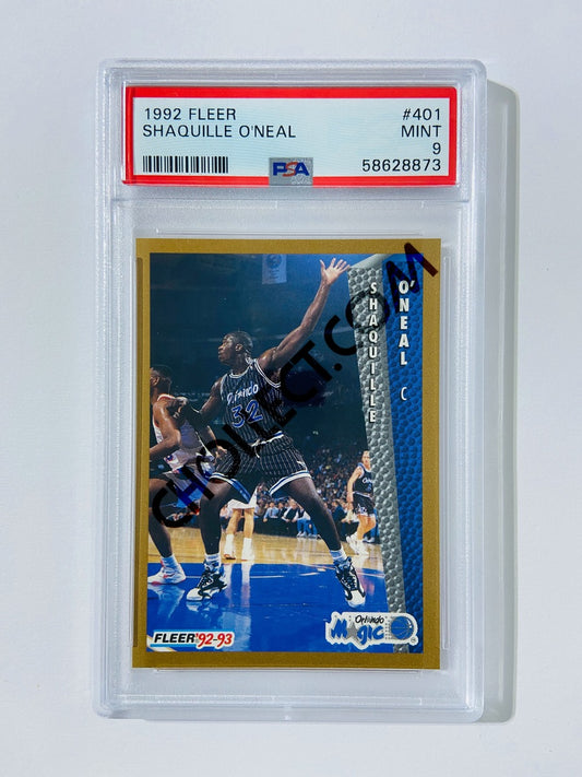 Shaquille O'Neal – Orlando Magic 1992 Fleer Rookie #401 [PSA 9] SN: 58628873