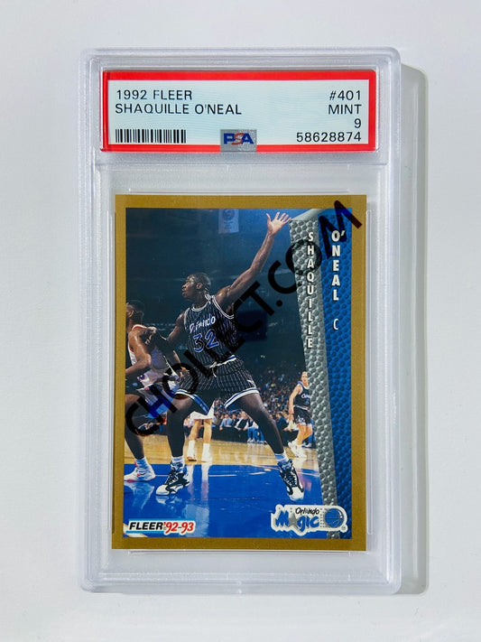 Shaquille O'Neal – Orlando Magic 1992 Fleer Rookie #401 [PSA 9] SN: 58628874